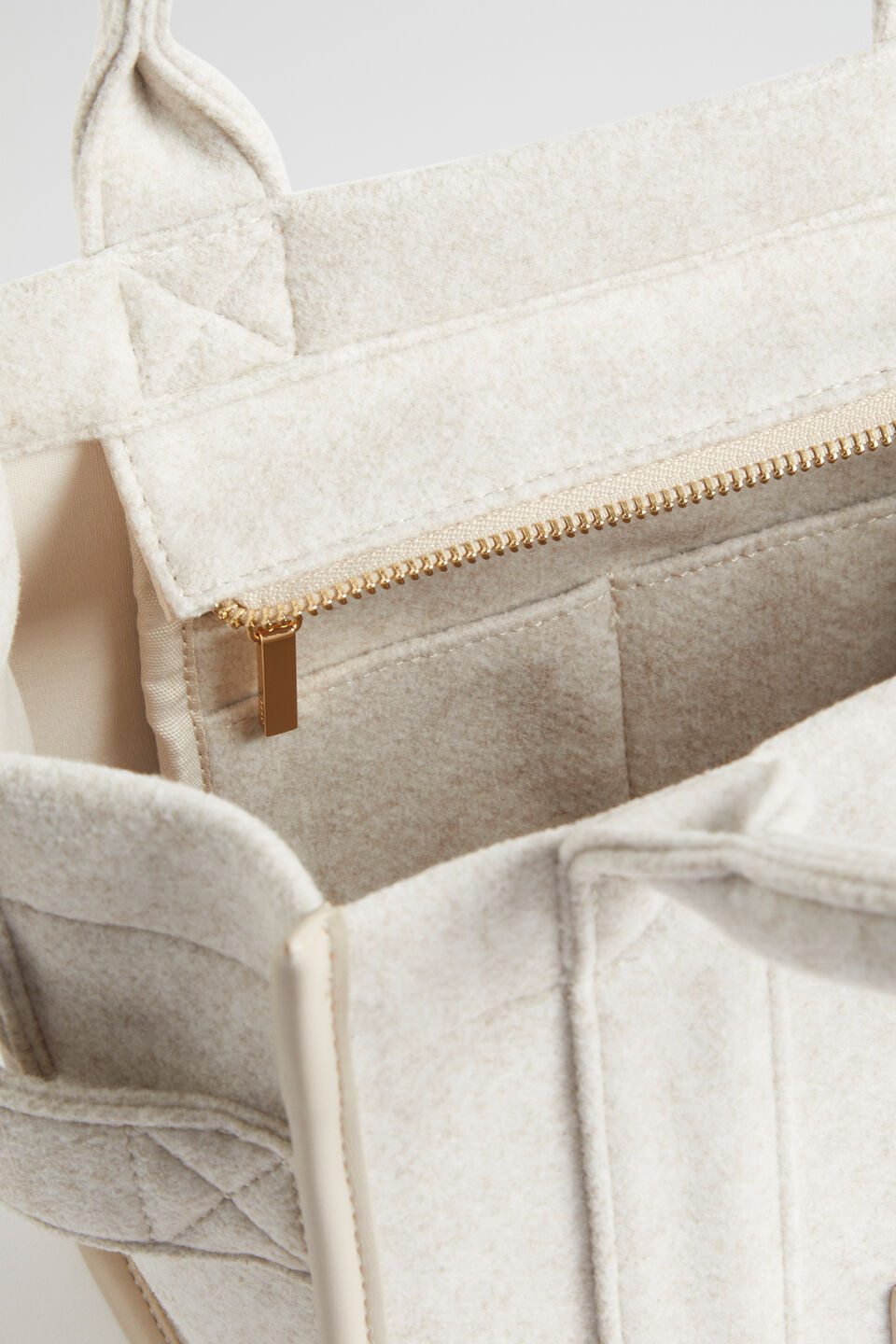 Felt Mini Tote  Oat