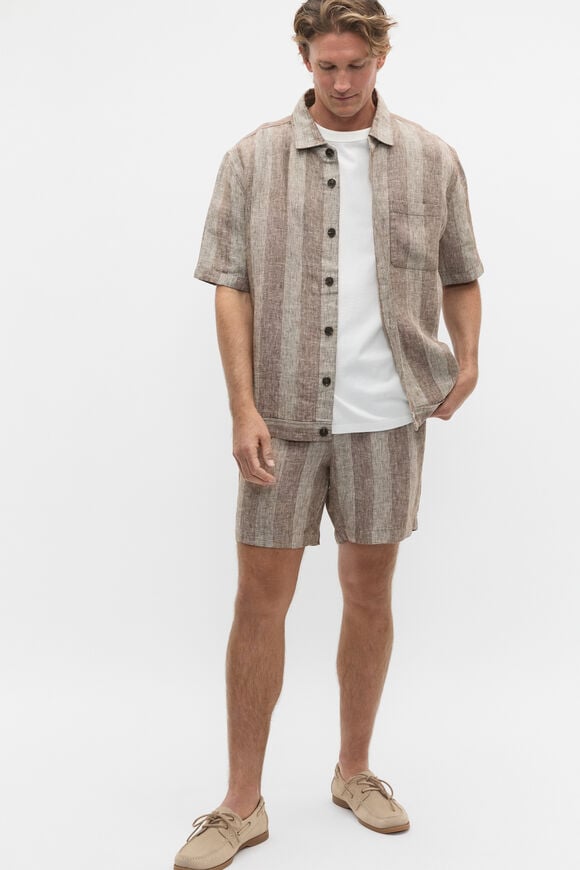 Boxy Linen Shirt  Cocoa  hi-res
