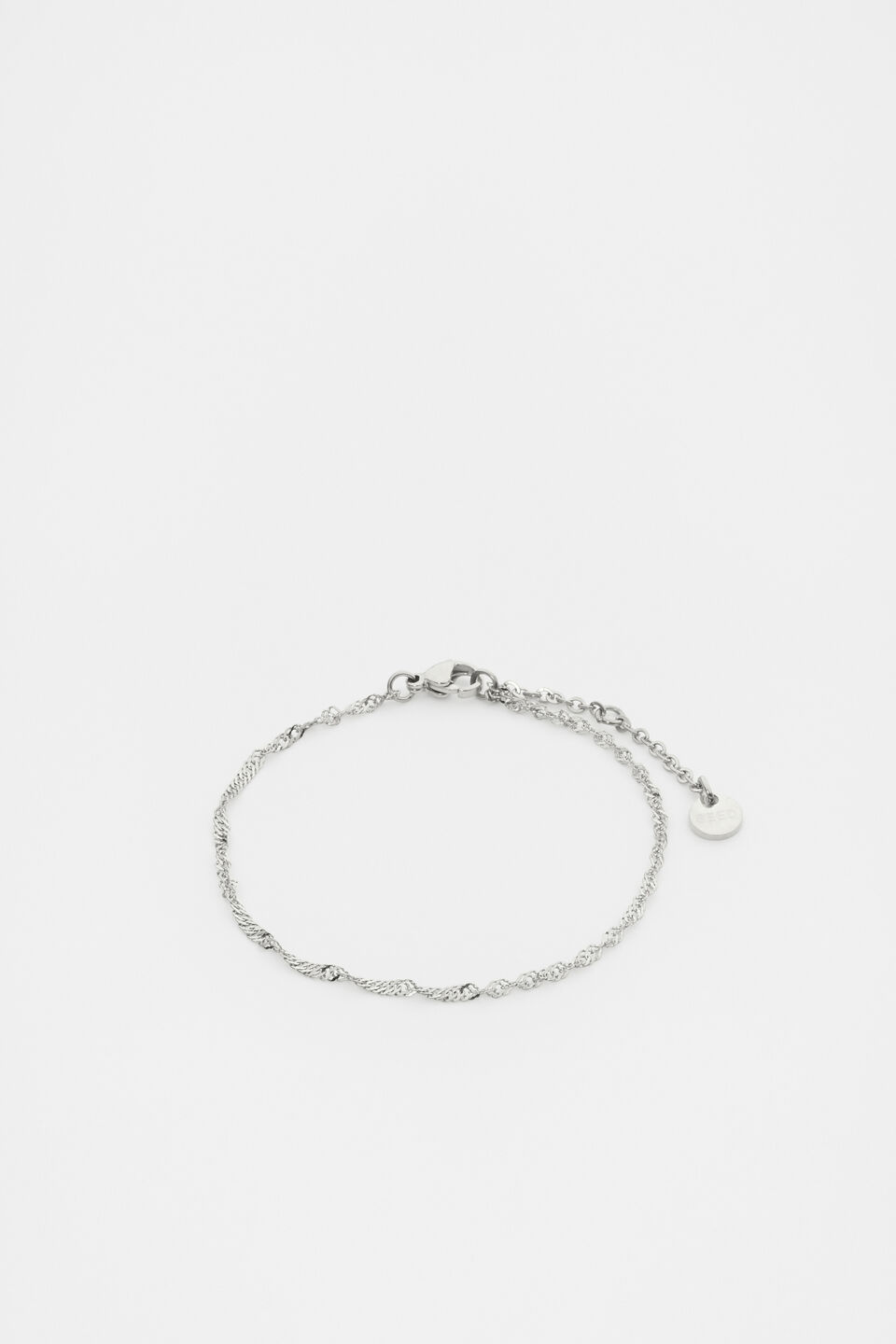 Waterproof Twist Chain Bracelet  Silver