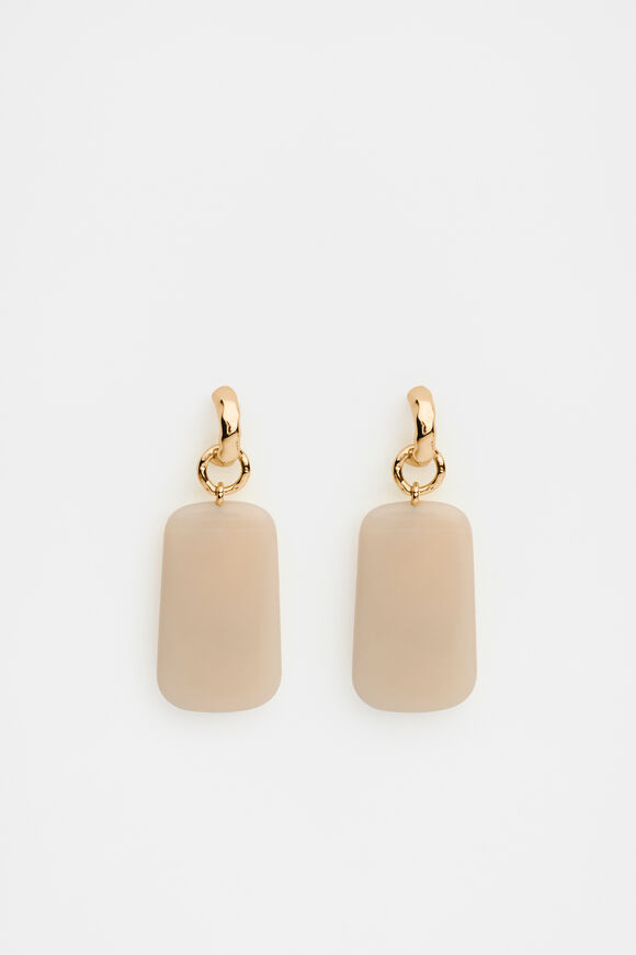 Statement Resin Drop Earring  Apricot  hi-res
