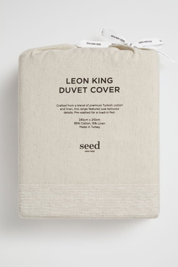 Leon Queen Duvet Cover  Natural  hi-res