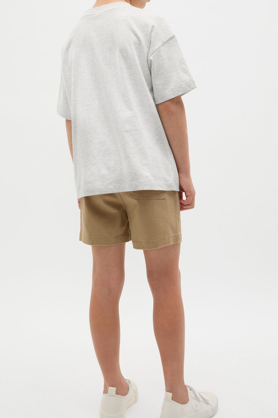 Core Oversized Logo Tee  Light Grey Marle