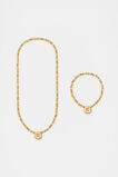 Initial Necklace And Bracelet Set  O  hi-res