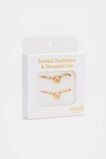 Initial Necklace And Bracelet Set  O  hi-res