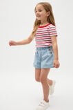 Denim Button Short  Light Wash  hi-res