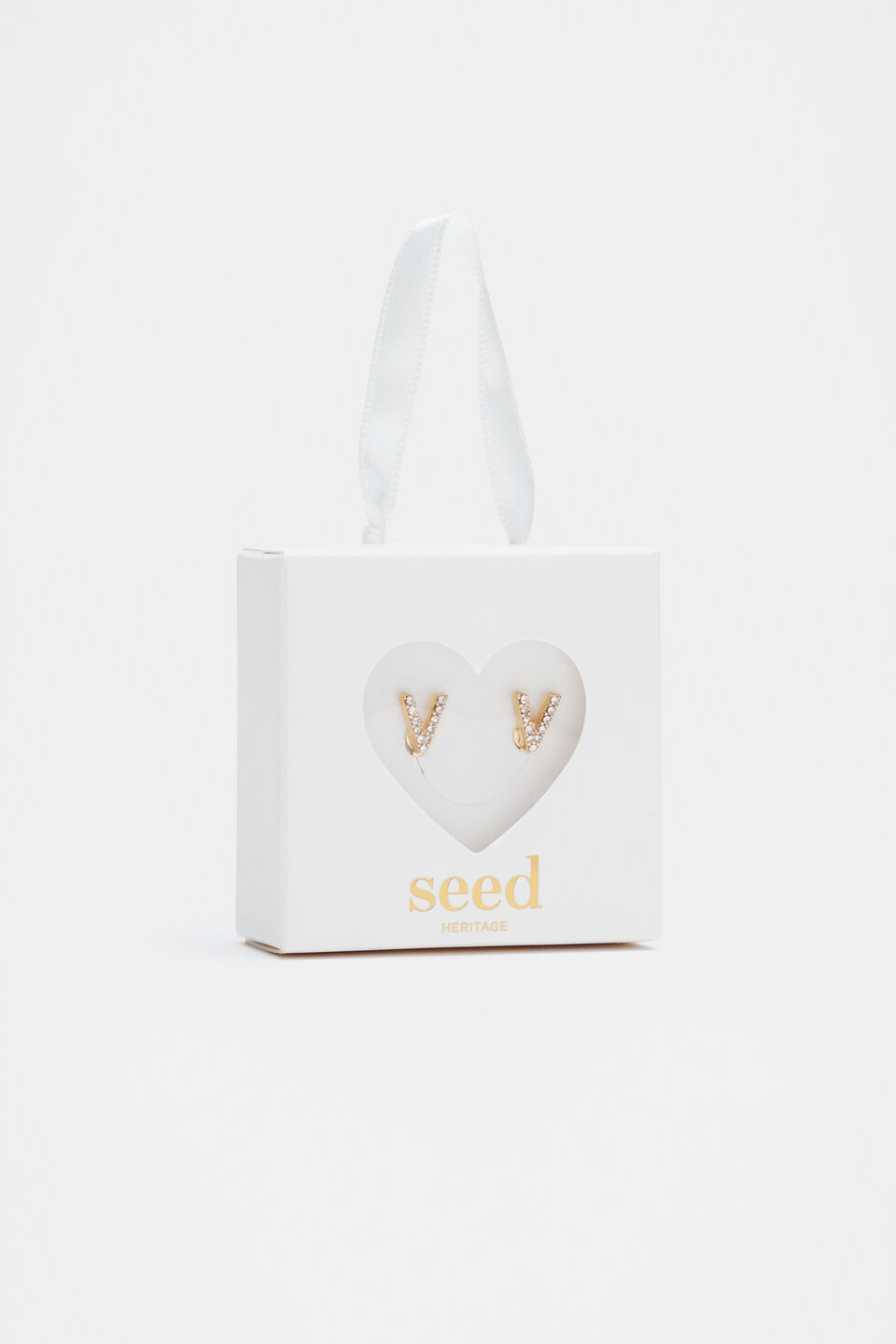 Initial Clip On Earings  V