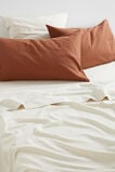 Alba King Flat Sheet  Flax Cross Dye  hi-res