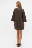 Linen Square Neck Mini Dress  Dark Espresso  hi-res