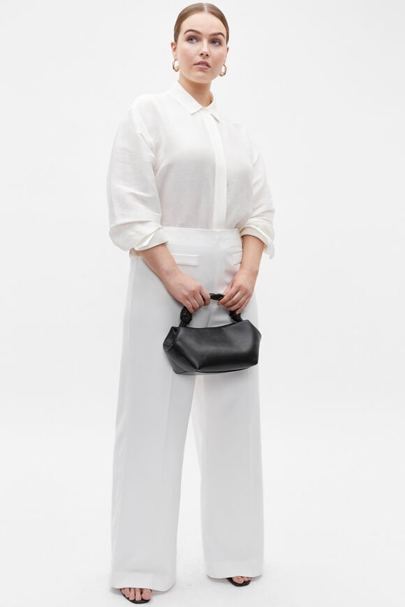 Oversized Semi Sheer Shirt  Cloud Cream  hi-res