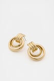 Circle Drop Earring  Gold  hi-res