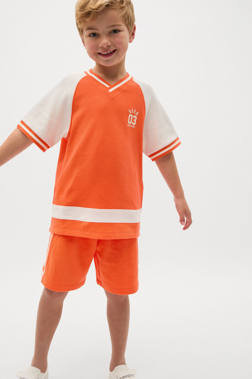 Raglan Sporty Tee  Cayenne