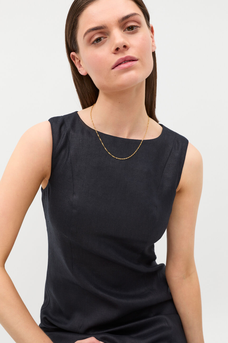 Waterproof Twist Chain Necklace  Gold