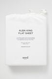 Alba Queen Flat Sheet  White  hi-res
