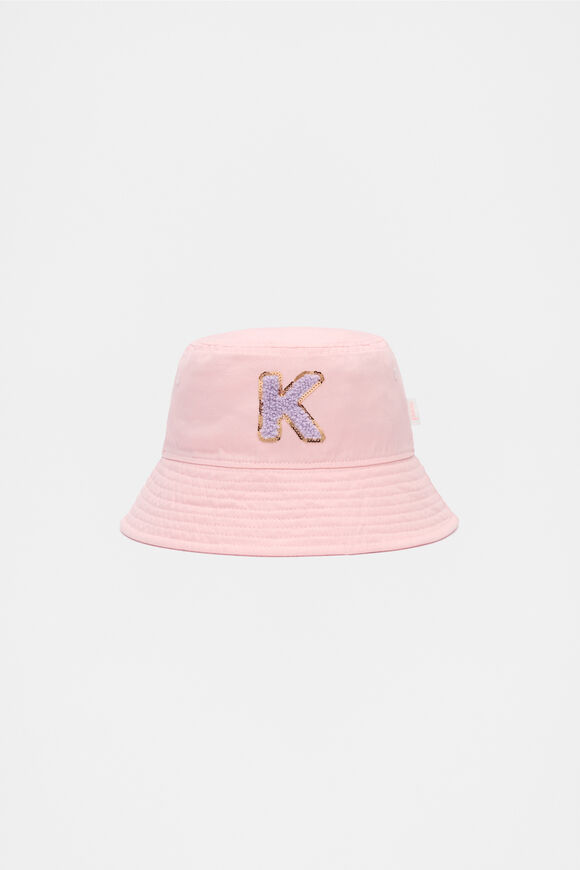 Pink Initial Bucket Hat  K  hi-res