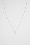 Silver Initial Necklace  B  hi-res