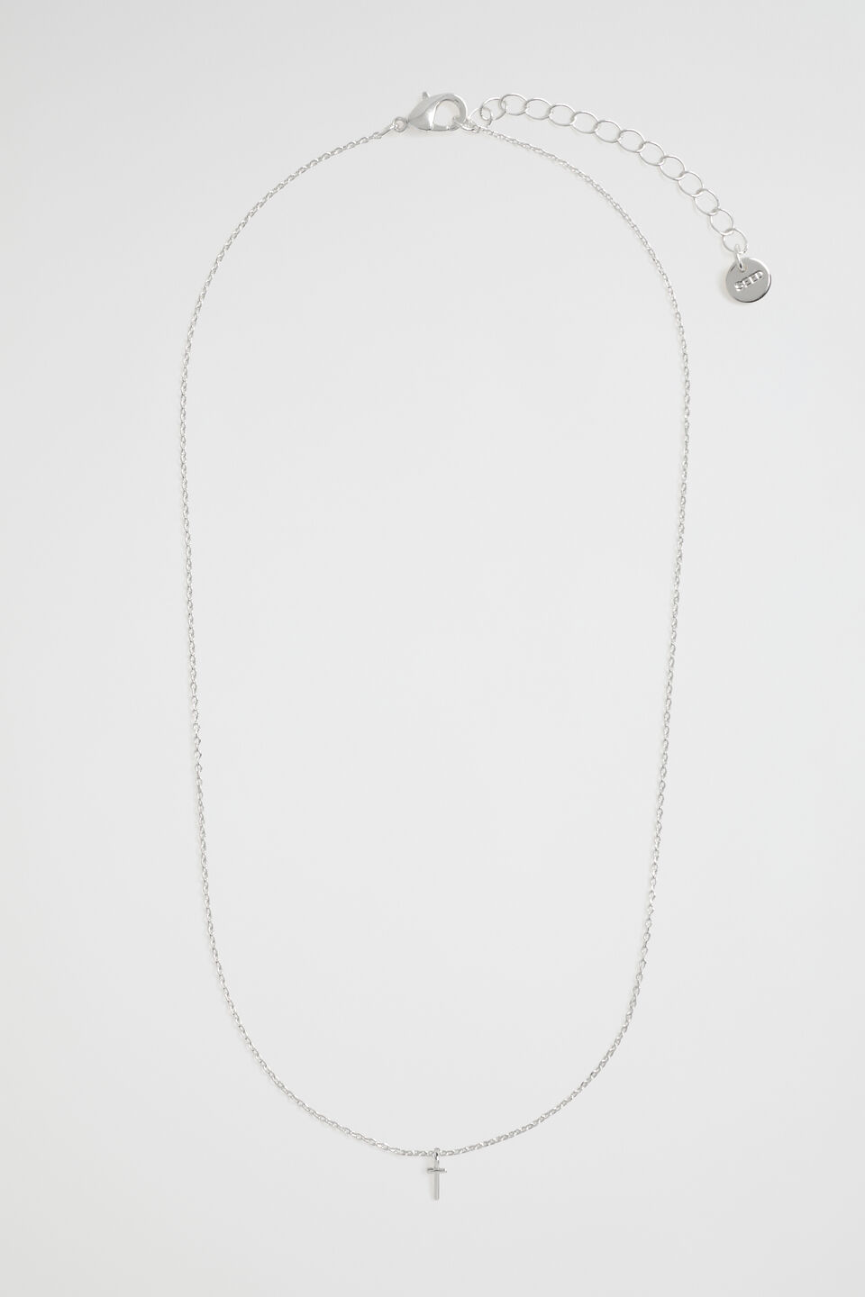 Silver Initial Necklace  T