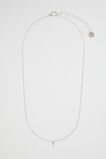Silver Initial Necklace  T  hi-res