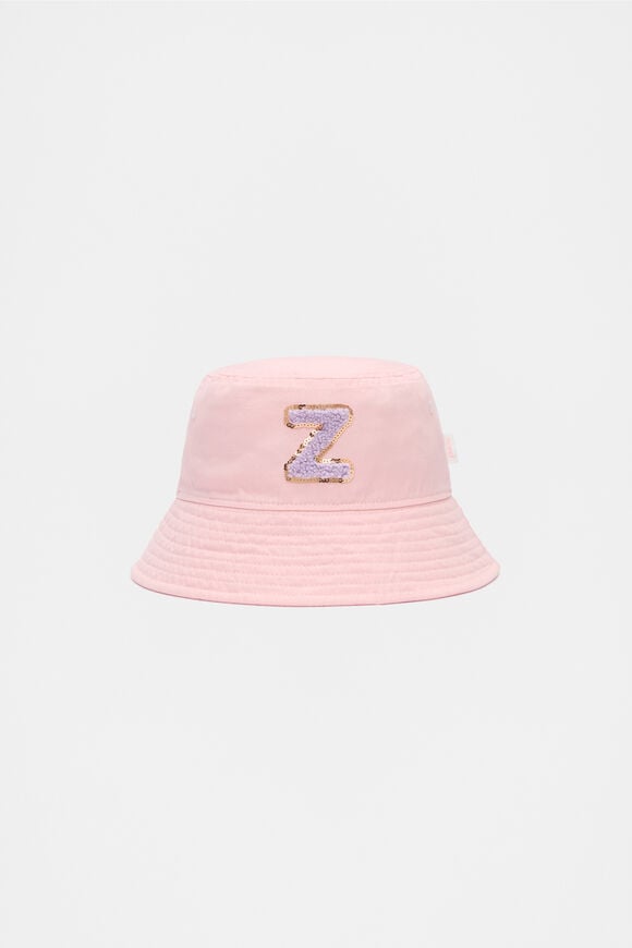Pink Initial Bucket Hat  Z  hi-res