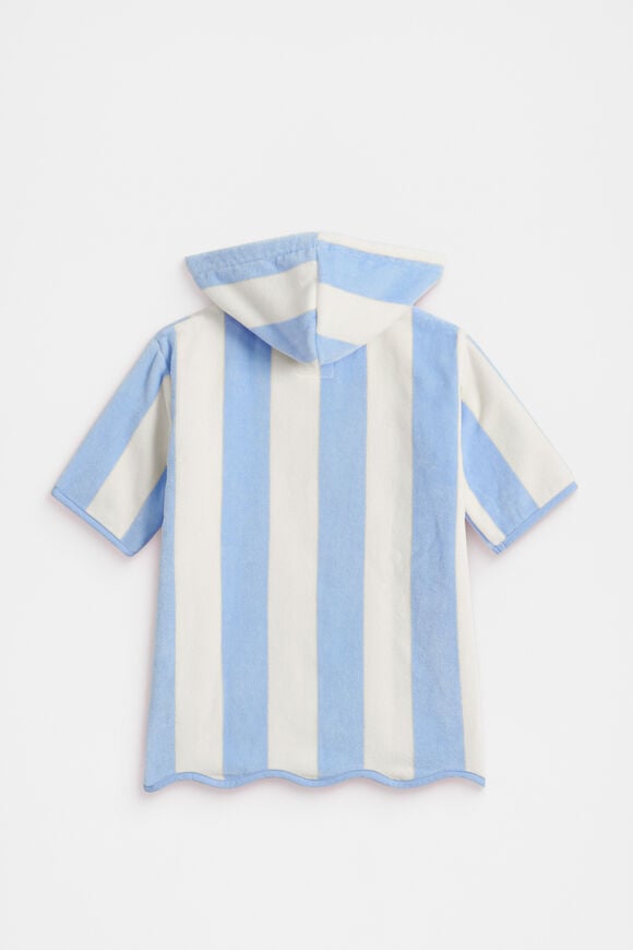 Mini Swim Zip Poncho  Luna Blue Stripe  hi-res