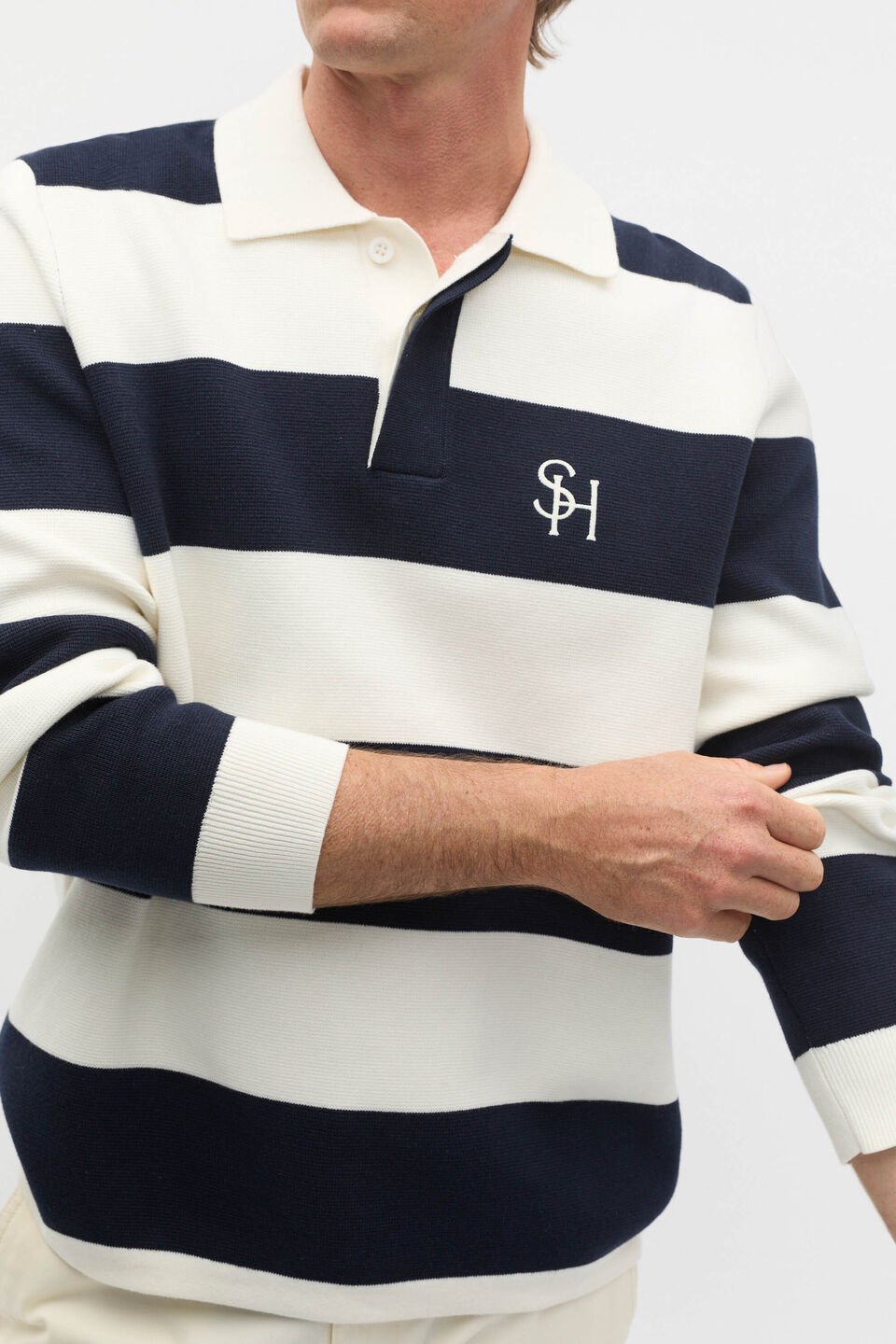 Heritage Knit Rugby  Twilight Blue