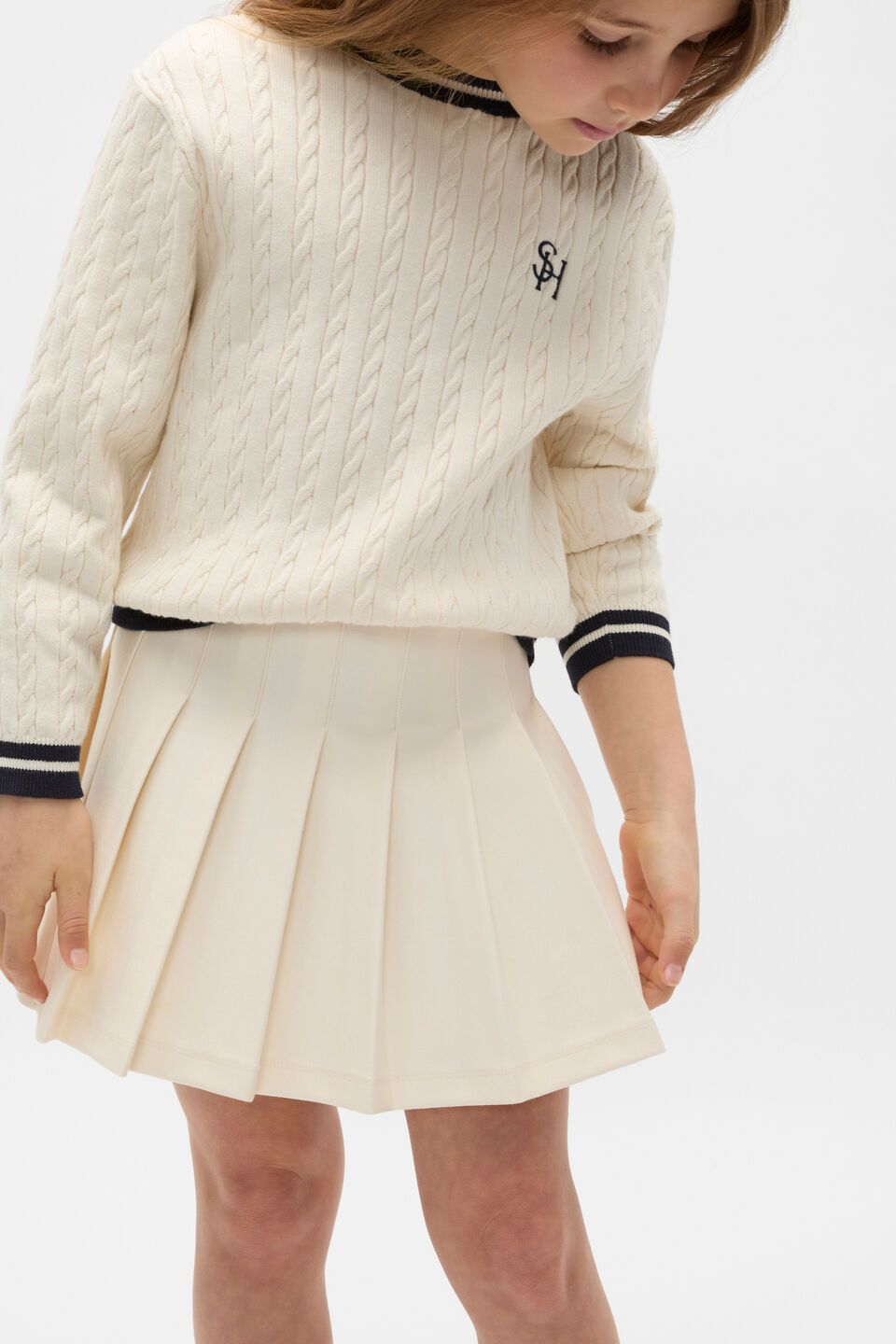 Pleat Skirt  Coconut Cream
