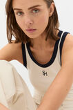 Contrast Fitted Tank  Coconut Cream  hi-res