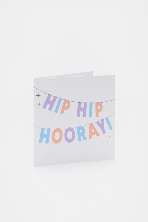 Hip Hip Hooray Card  Multi  hi-res