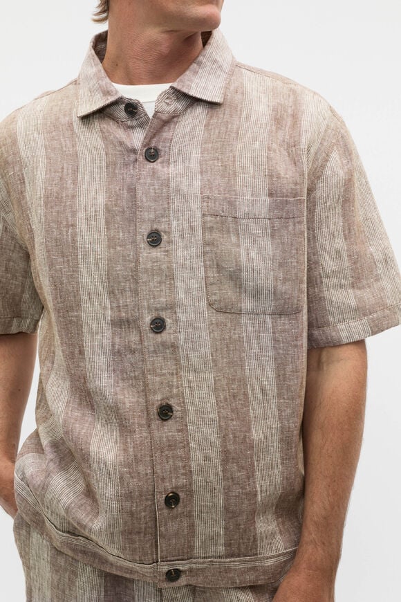 Boxy Linen Shirt  Cocoa  hi-res