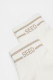 Stripe Logo Ankle Sock  Cream Cool Sand  hi-res