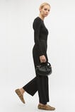 Core Rib Crew Neck Top  Black  hi-res