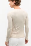 Core Rib Crew Neck Top  Oat  hi-res