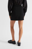 Crepe Knit A Line Mini Skirt  Black  hi-res