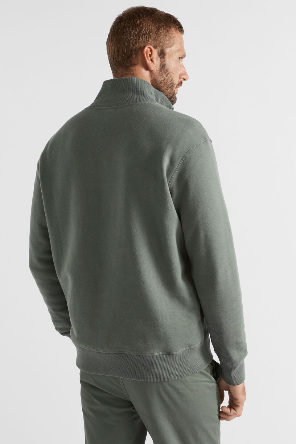 Half Zip Sweatshirt  Light Khaki