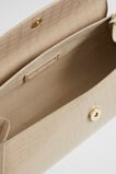 Structured Shoulder Bag  Champagne Beige Croc  hi-res