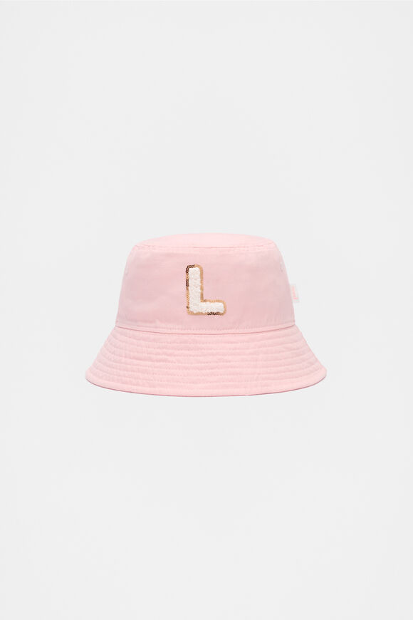 Pink Initial Bucket Hat  L  hi-res