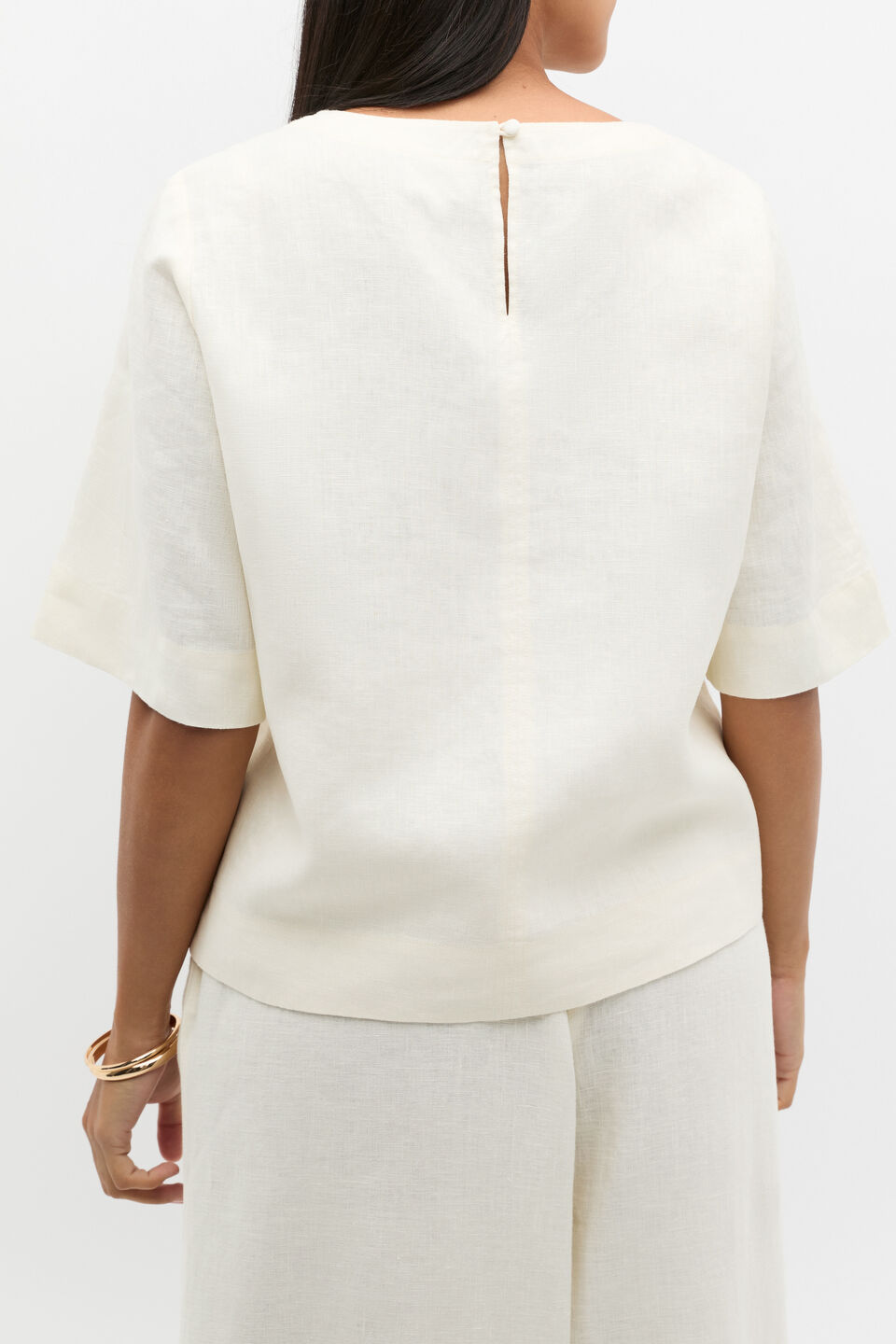 Core Linen Tee  Buttercream