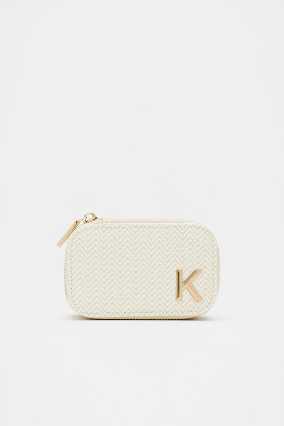 Initials Mini Jewellery Case  K  hi-res