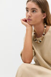 Resin Beaded Necklace  Iced Latte  hi-res