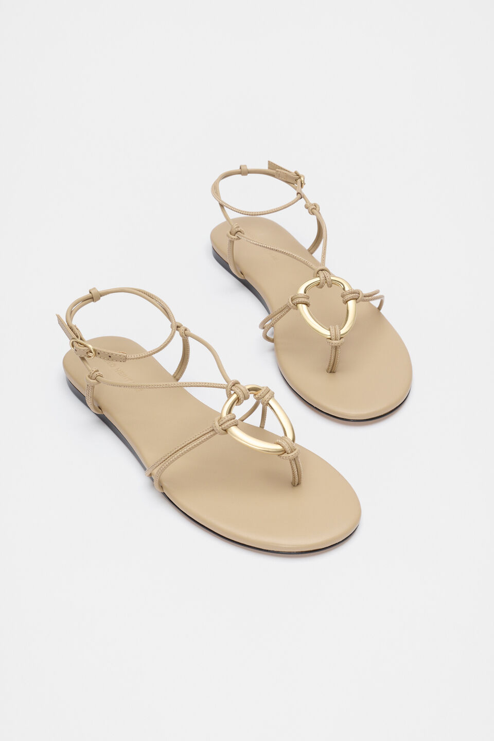 Etta Ring Detail Sandal  Iced Latte