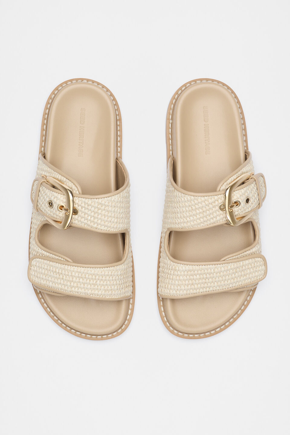 Genny Woven Slide  Iced Latte