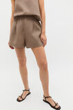 Core Linen Gathered Palazzo Short  Nutmeg  hi-res