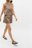Core Linen Gathered Palazzo Short  Nutmeg  hi-res