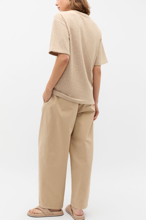 Textured Longline Boxy Tee  Iced Latte Twist  hi-res