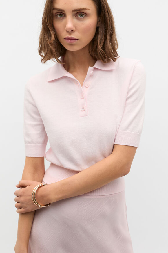 Knit Polo Top  Primrose  hi-res