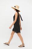 Wide Brim Tie Detail Hat  Black  hi-res