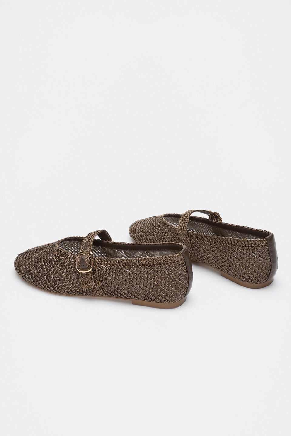 Mara Crochet Ballet Flat  Nutmeg