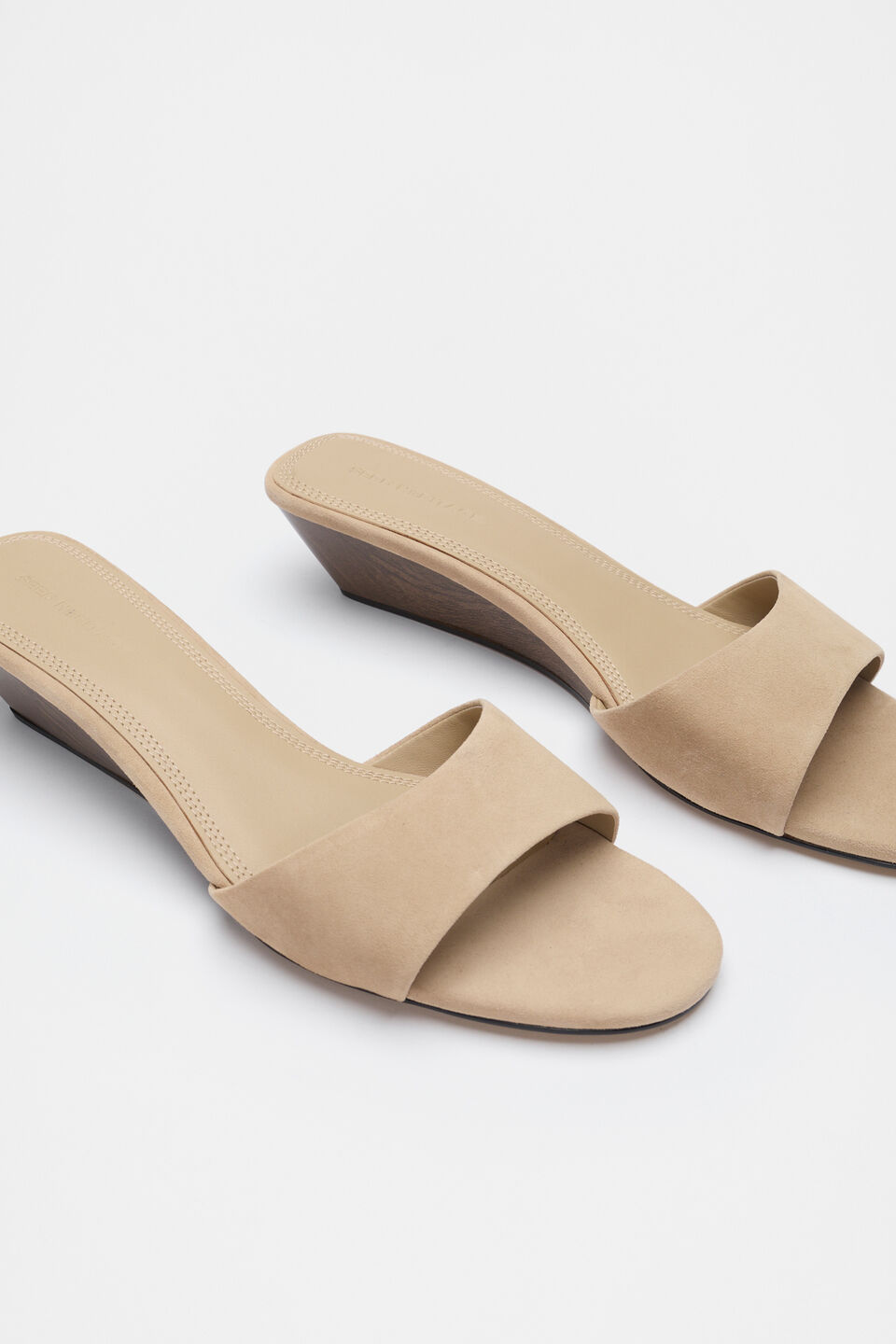 Saige Wedge  Iced Latte Suede
