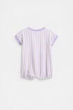 Stripe Terry Romper  Bright Lavender  hi-res