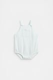 Stripe Pocket Romper  Glacier Blue  hi-res