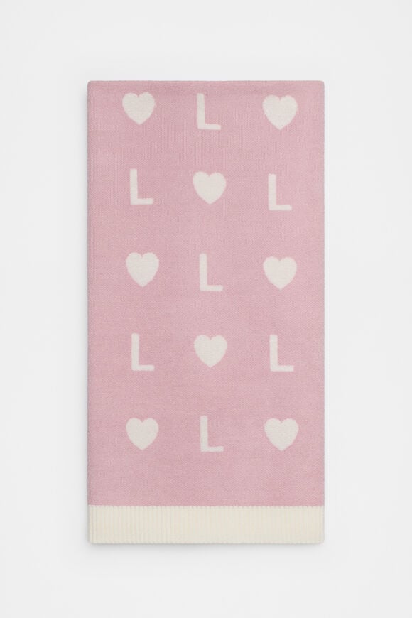 Heart Initial Blanket  L  hi-res